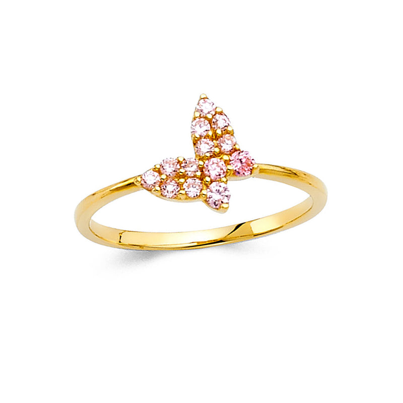 Butterfly CZ Filled Ring