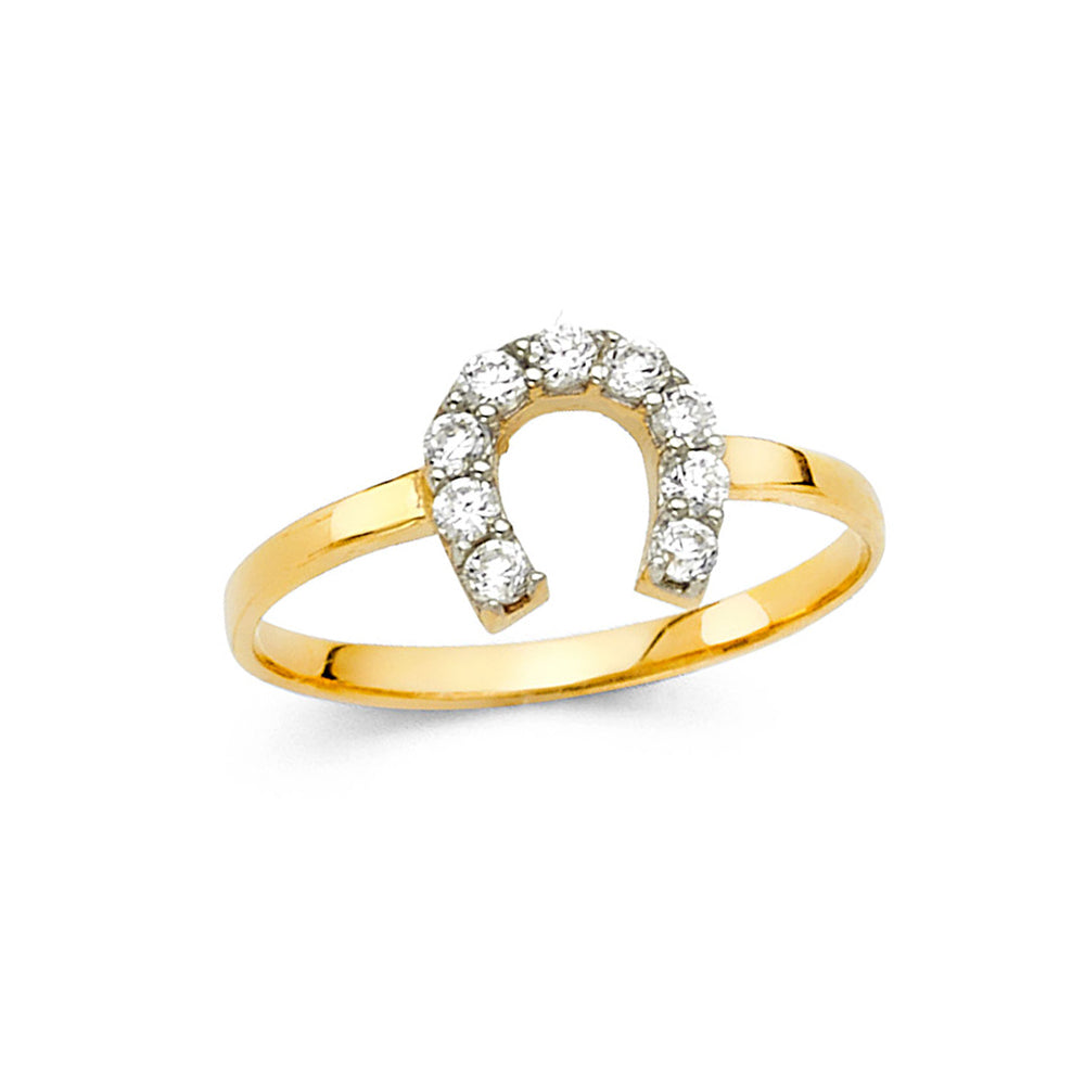 Ruby Horseshoe Mens Ring In 18K Yellow Gold | Fascinating Diamonds