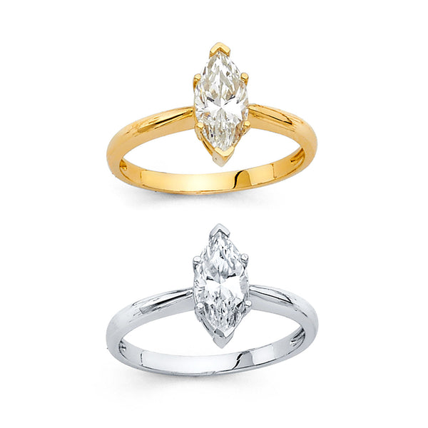 Marquise CZ Solitaire Ring