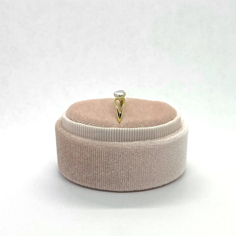 White Heart Ring