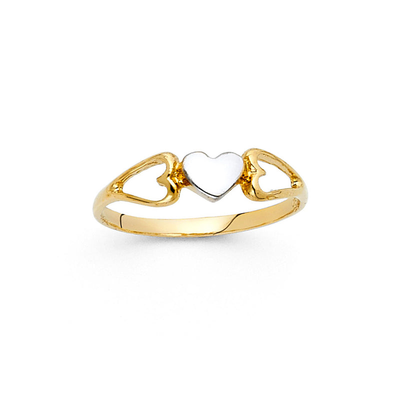 White Heart Ring