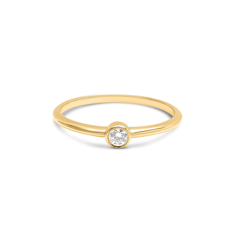 Round Diamond Bezel Ring