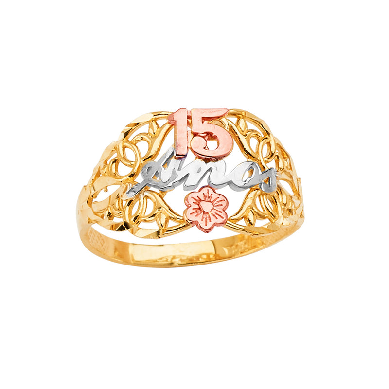 Quince Flower Filigree Ring