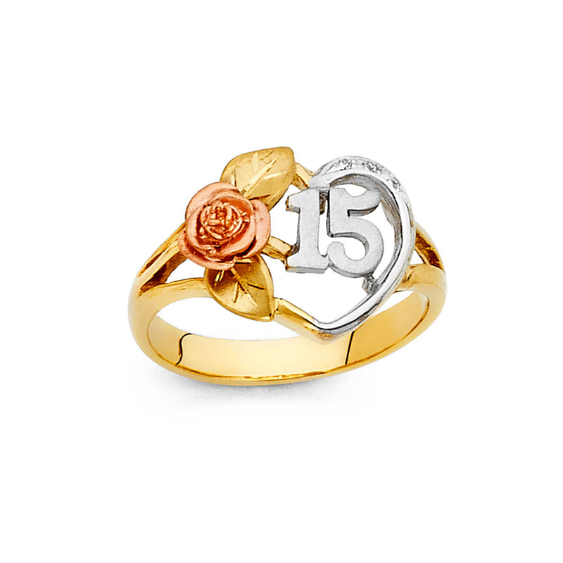 Rose gold store quinceanera ring