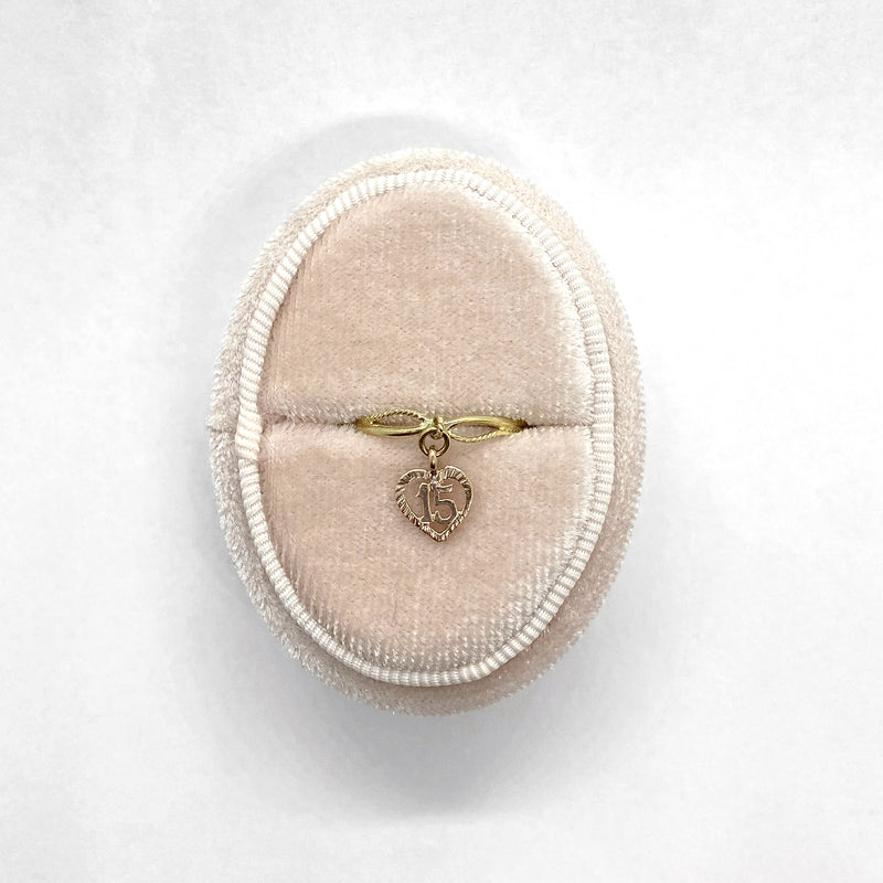 Quince Heart Charm Ring