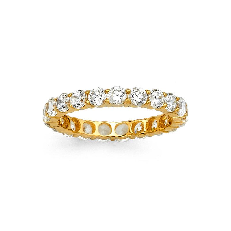 Round CZ Eternity Band