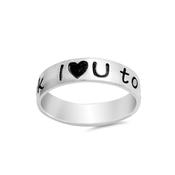 I Love You to Moon and Back Ring