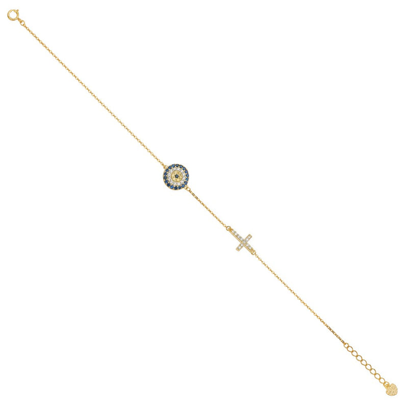 Evil Eye Cross Bracelet
