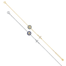 Evil Eye Cross Bracelet
