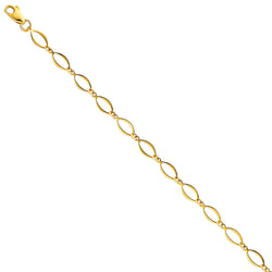 Hollow Oval Link Chain Bracelet