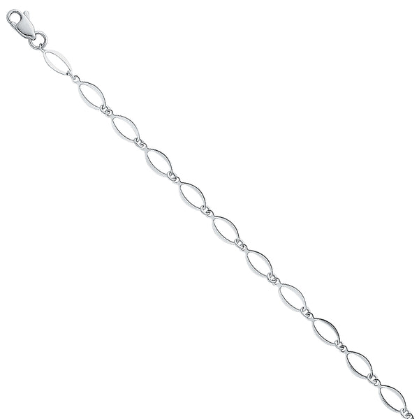 Hollow Oval Link Chain Bracelet