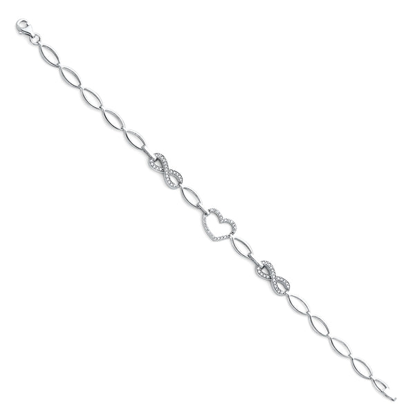Heart & Infinite Loop Bracelet