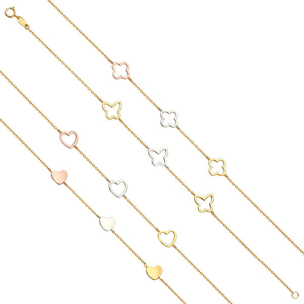 Variety Shape Tri-Color Bracelet