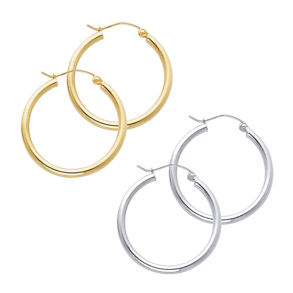 Plain Round Edge Hoops - 2 mm