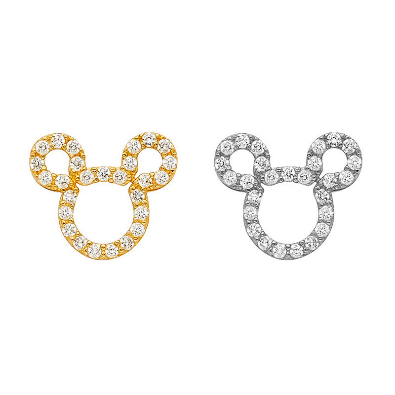 Mouse Head Eternity CZ Pendant