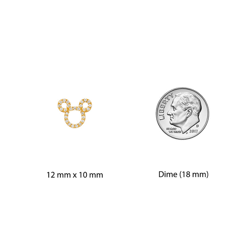Mouse Head Eternity CZ Pendant