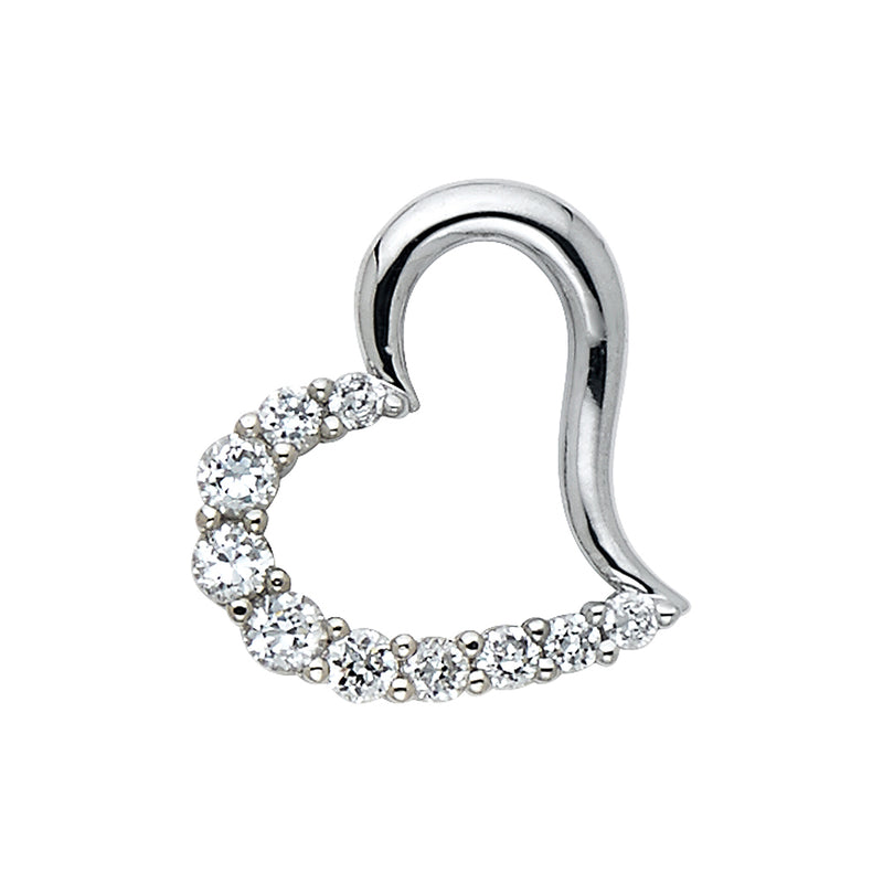 Open Heart CZ Pendant