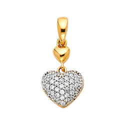 CZ Filled Heart Pendant