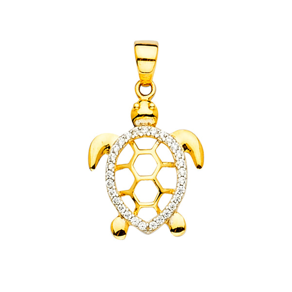 Turtle CZ Pendant