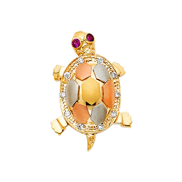 Turtle CZ Pendant