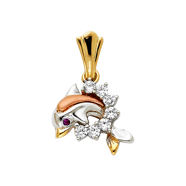 Dolphin CZ Pendant