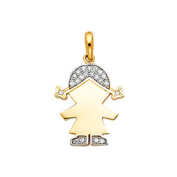 Child CZ Engravable Pendant
